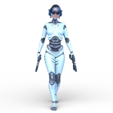 Siber kadının 3 boyutlu canlandırması