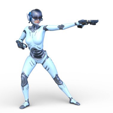 Siber kadının 3 boyutlu canlandırması