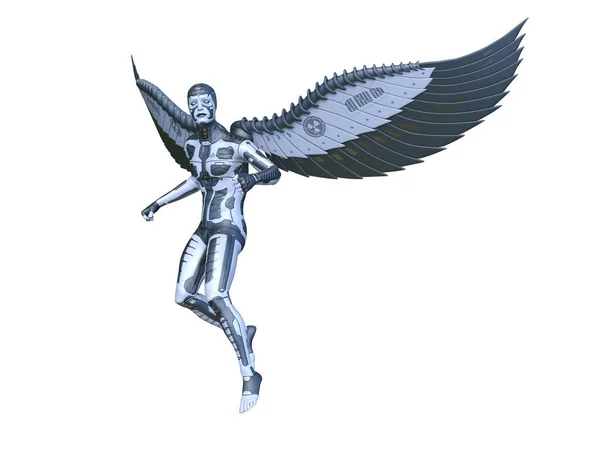 翼の男の3Dレンダリング — ストック写真