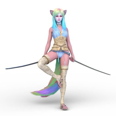 Tilki kızın 3 boyutlu canlandırması