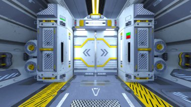 Uzay gemisinin içinde 3B görüntüleme