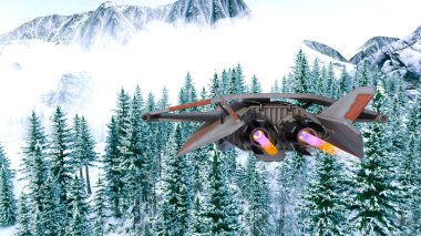 Uzay gemisinin 3B görüntülemesi