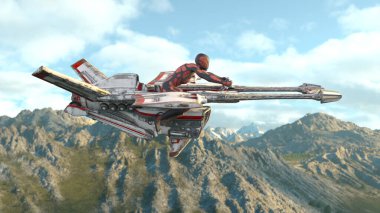 Uçan makinenin 3B görüntülemesi