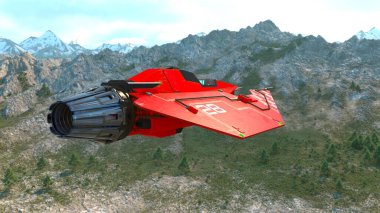 Uzay gemisinin 3B görüntülemesi