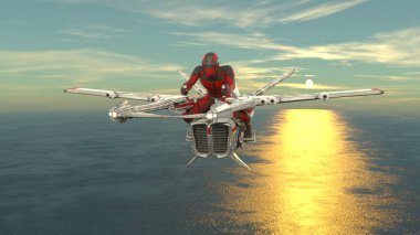 Uçan makinenin 3B görüntülemesi