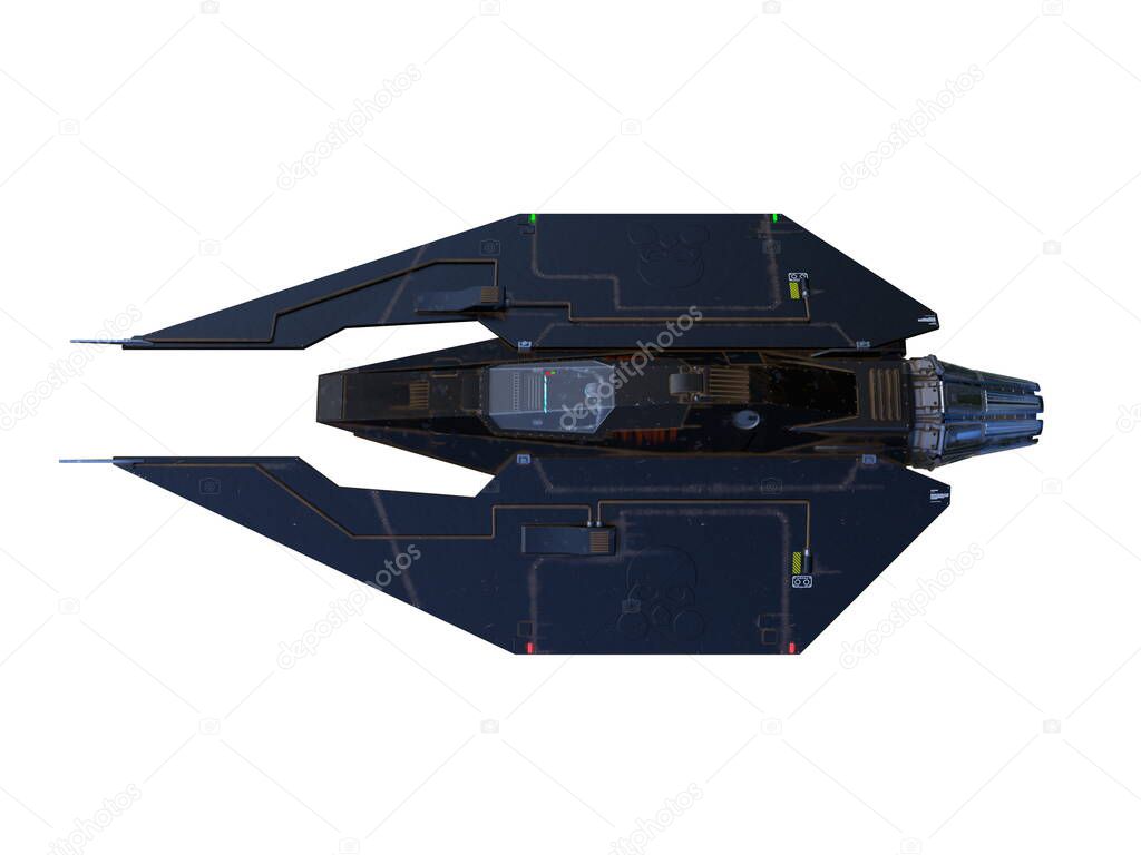 3D rendering of space ship