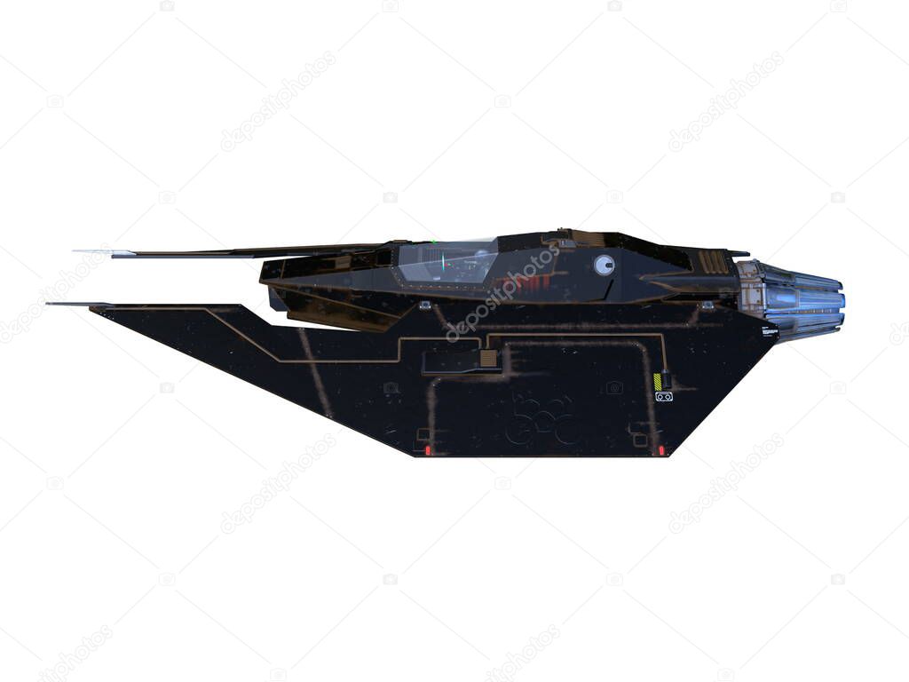 3D rendering of space ship