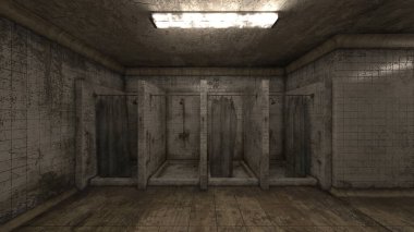 Duş odasının 3 boyutlu canlandırması