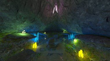 Mağaraların 3 boyutlu yansıması