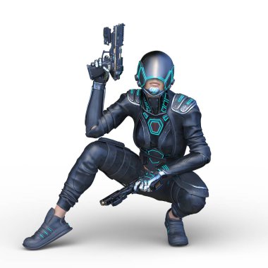 Süper bir kadının 3B canlandırması