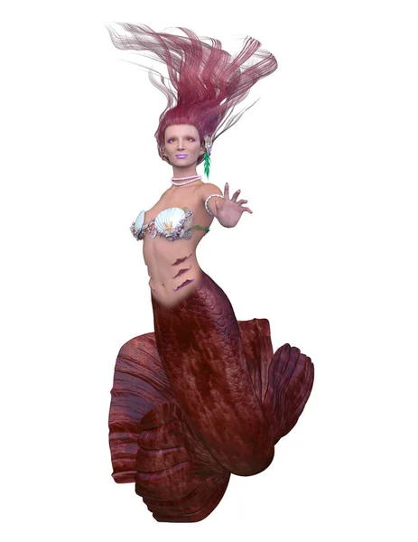 Darstellung Einer Meerjungfrau — Stockfoto