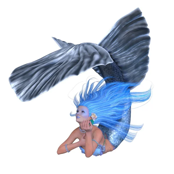 3 boyutlu deniz kızı tasviri