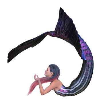 Bir denizkızının 3 boyutlu canlandırması