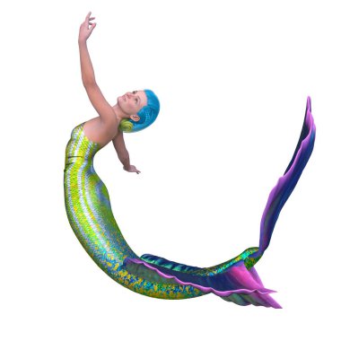 Bir denizkızının 3 boyutlu canlandırması