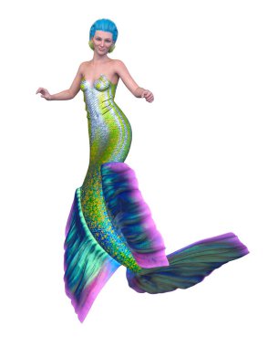 Bir denizkızının 3 boyutlu canlandırması