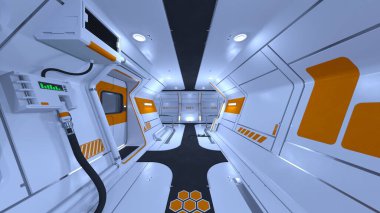 Uzay istasyonu geçidinde 3B görüntüleme