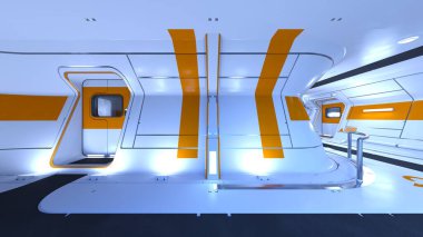 Uzay istasyonu geçidinde 3B görüntüleme