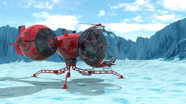렌더링된 헬리콥터 — 스톡 사진