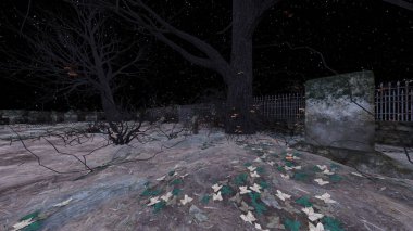 Mezarlığın 3B canlandırması