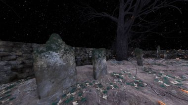 Mezarlığın 3B canlandırması