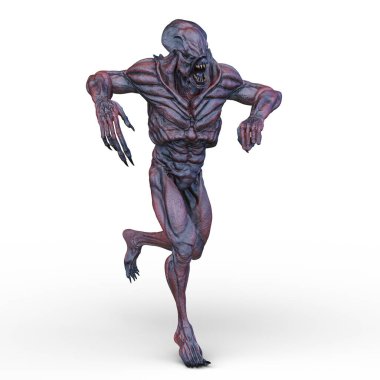 bir uzaylı 3D render