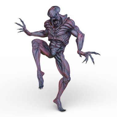 bir uzaylı 3D render