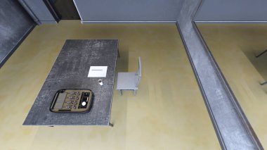 Sorgu odasının 3 boyutlu canlandırması 