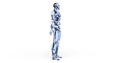 Bir teknoloji robotunun 3 boyutlu canlandırması