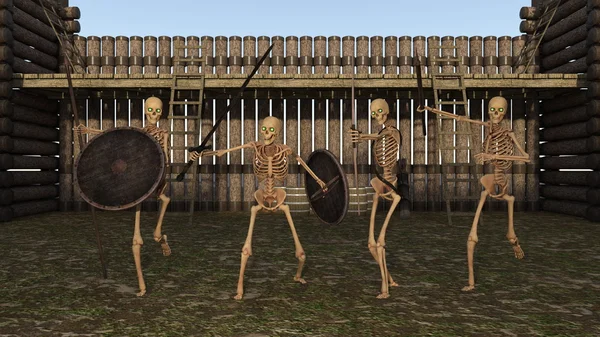 Soldados de esqueleto — Fotografia de Stock