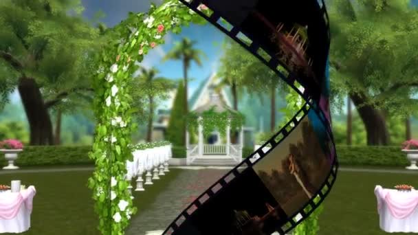Zahradní svatba — Stock video