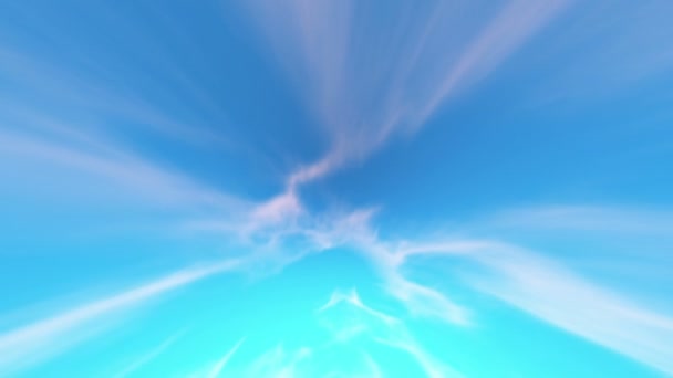 Wolken und Sonne, blauer Himmel — Stockvideo