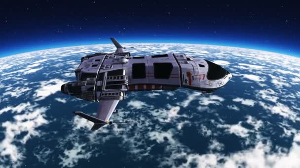 Космический корабль — стоковое видео