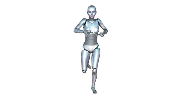 Robot femelle en marche 