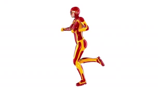 Běžící žena android — Stock video