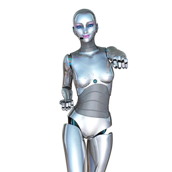 Robot femenino — Foto de Stock