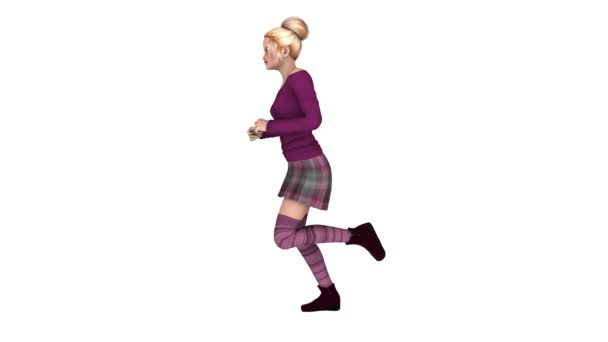 Mujer corriendo — Vídeo de stock