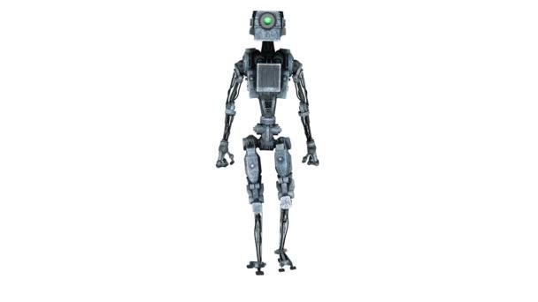 Yürüyen robot — Stok video