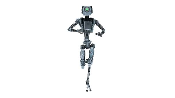 Laufender Roboter — Stockvideo