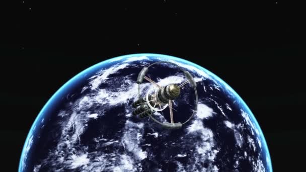 Искусственный спутник — стоковое видео