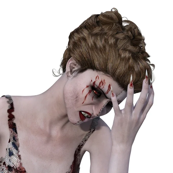 Female zombie — Stock Photo, Image