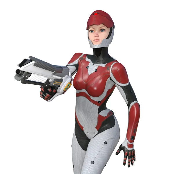 Female android — Stock Photo, Image