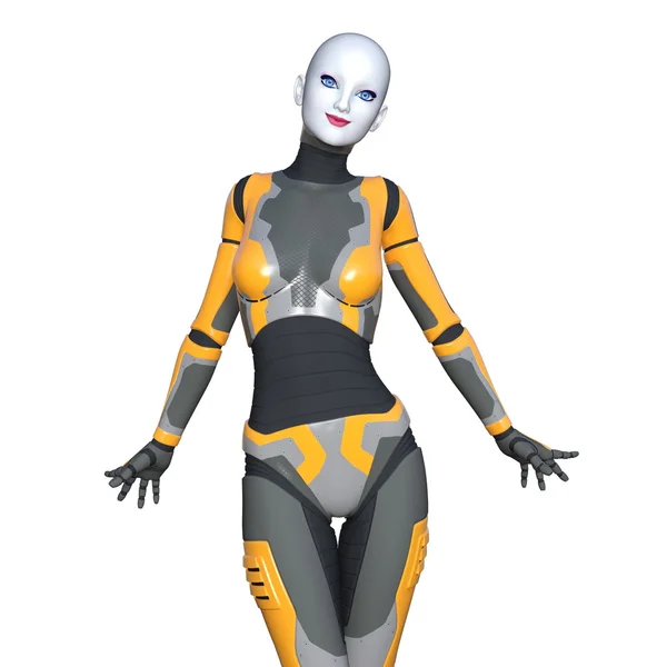 Kvinnlig robot — Stockfoto