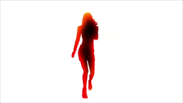 Kadın silueti — Stok video