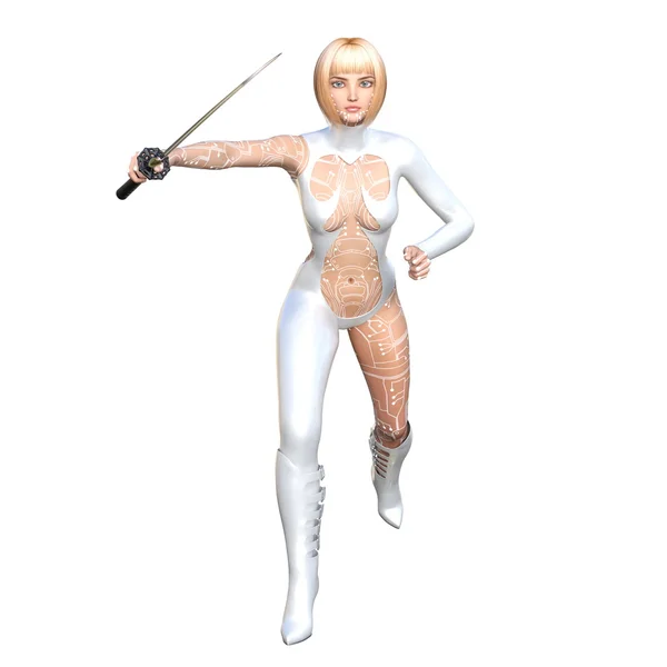 Female fencer — Stock Photo, Image