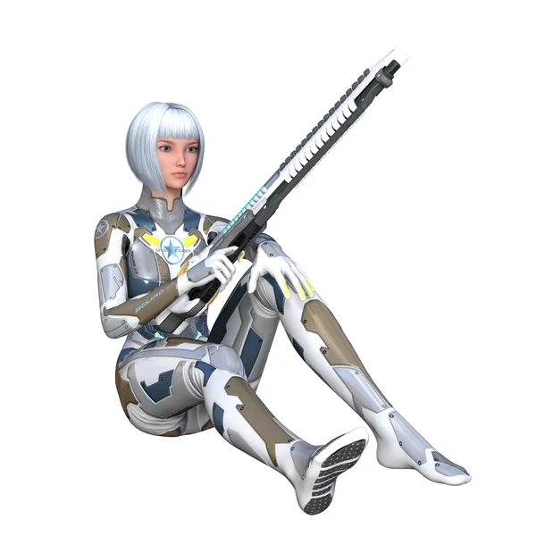 Female android — Stock Photo, Image