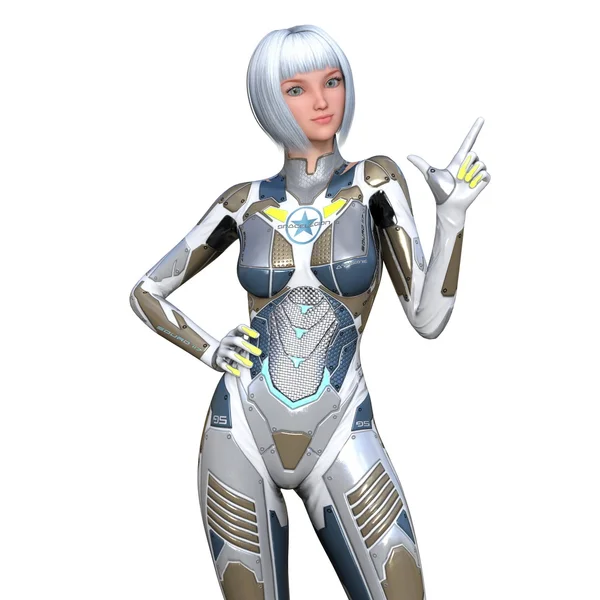 Female android — Stock Photo, Image
