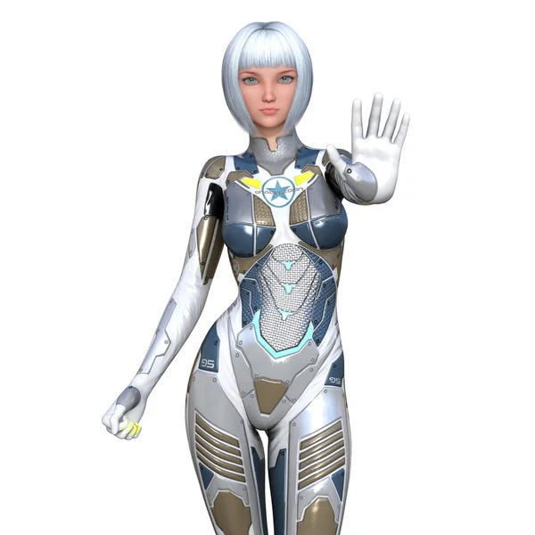 Female android — Stock Photo, Image