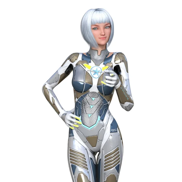 Female android — Stock Photo, Image