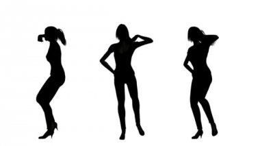 dans eden kadın silüeti