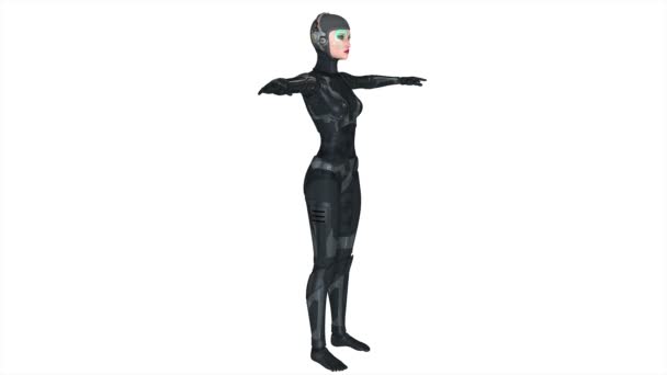 女机器人 — 图库视频影像